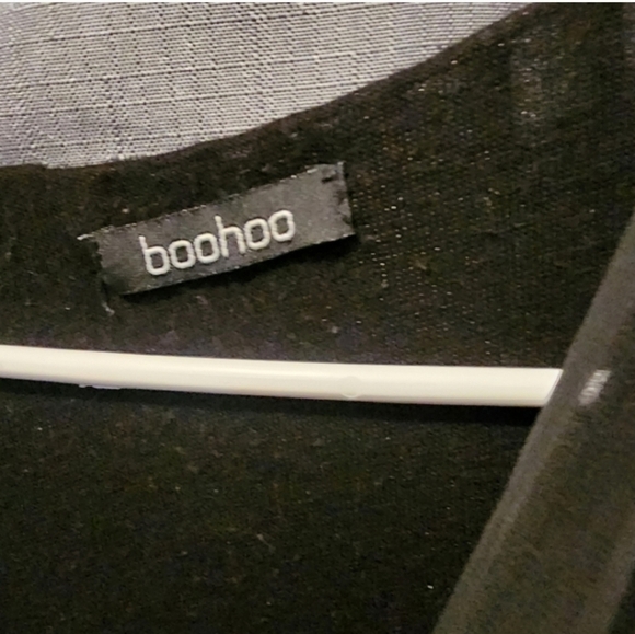 🍁🍂Boohoo Plus Stripe Kimono Sleeve Peplum Wrap Tie Blouse size 18 - Picture 3 of 5